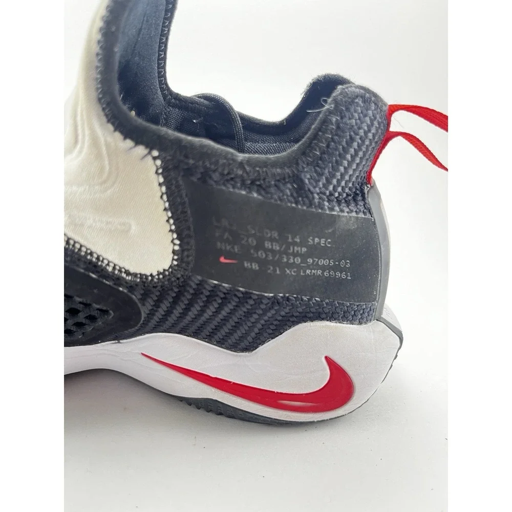 Nike LeBron 19 Low Men's 7.5 Basketball Shoes Black White Red